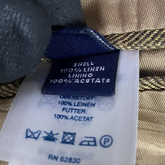 Lands End Baird McNutt Blazer Sport Coat Men's 38R Fits 36S Golden Brown Linen - Picture 8 of 15